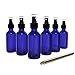 Produktbild Culinaire 6-Pack 4 Oz Blaue Glasflaschen Mit Spray Tops Und Gold Glas Stift