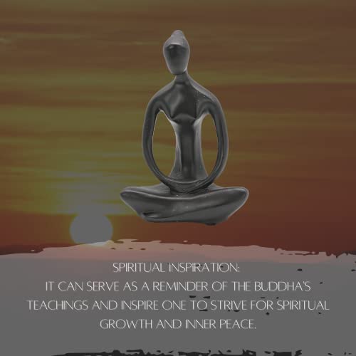 Bellaa Lady Buddha Woman Statue Zen Yoga Pose Meditation Modern Abstract, Accent Decor, Boho Nordic Minimalism, Farmhouse Decor, Female Gifts, Outdoor Garden Sculpture Figurines 8 Inch #TOP3