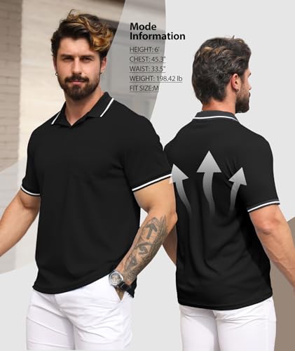 GEEK LIGHTING 3 Pack Mens Polo Shirts Short Sleeve Athletic Polo for Men Casual Moisture Wicking T-Shirts with Pocket3