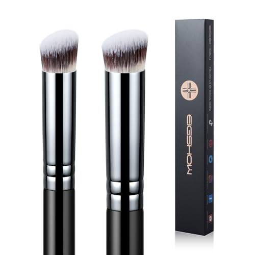 EIGSHOW Brocha Corrector Cepillo De Maquillaje Líquido Para Defectos Brocha Profesional Para Maquillaje Cepillo Angular Corrector De Ojeras Negro (E872&E873)
