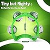 Flexzion Tambourine Hand Bell Percussion Musical Instruments (Green, 2 Pack), Plastic Music Instrument Half Moon Mini D Handheld Shaker, Jingle Bells #5