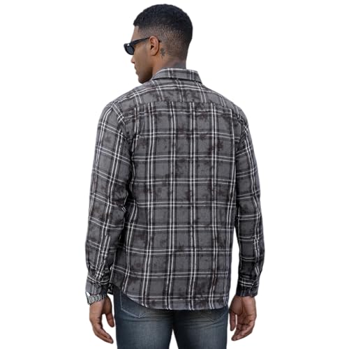 Image of WARHORSEE Flannel Shirt for Men Long Sleeve Button Down Plaid Shirts | Soft Cotton Blend for Multi-season Wear, Lightweight yet Warm, Dual buttoned storage pockets, Machine Washable Easy Care