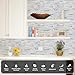 STICKGOO Peel and Stick Backsplash, PVC Wall Tiles Stick on Backsplash for Kitchen(10 Sheets, White Marble with Metal Silver)