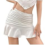 Material: The ruched pleated skirt is made of high quality fabric, soft, lightweight, Stretchy fabric for comfortable fit