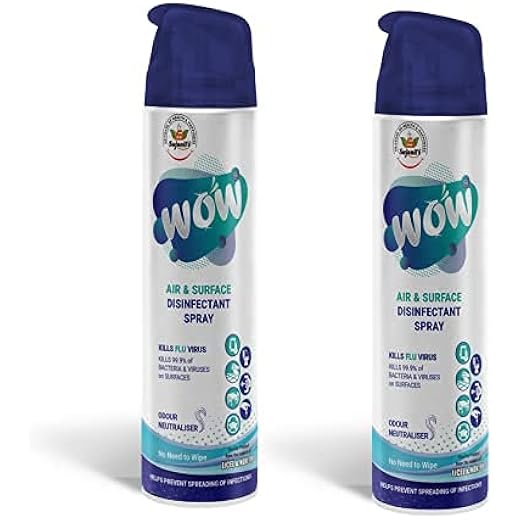 WOW Aerosol Sanitiser Spray Pack of 2 320ml 320 ML