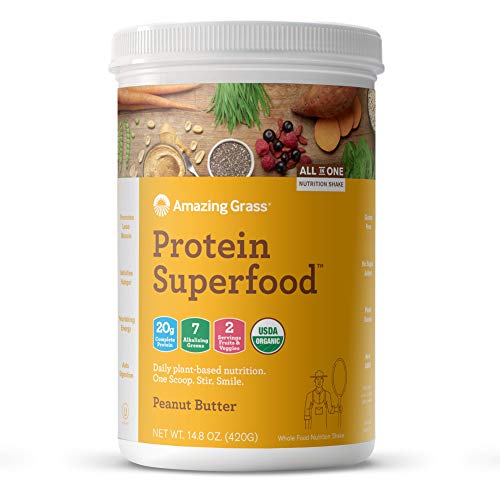 Amazing Grass Protein Superfood: Organic Vegan Protein Powder, Plant Based Meal Replacement Shake