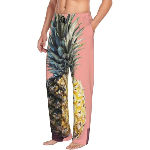 Bas de pyjama doux homme motif ananas idéal pour les week-ends de détente en 3XL