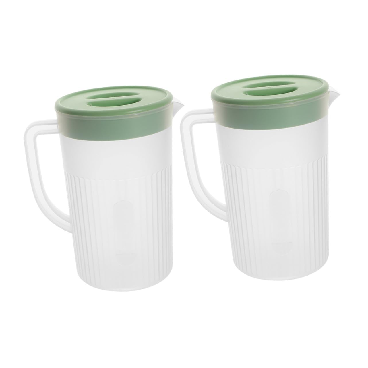 Cabilock 2piezas Jarra de Agua de Plástico Unidades con Tapa para Nevera Resistente al Calor para Té Limonada Helado y Bebidas Frías