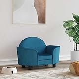 vidaXL Hundebett, Hundekissen mit weicher Polsterung, Hundesofa Hundecouch für kleine Hunde Haustiere, Haustierbett Katzenbett, Blau Samt