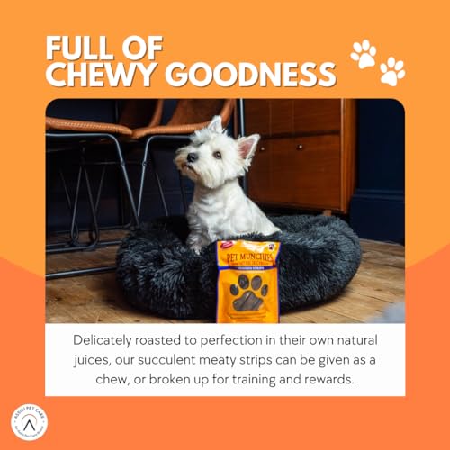 Pet Munchies Meaty Strips Bundle for Dogs, Multipack with Chicken, Venison, Duck Flavour, Natural Real Meat Dog Chew Treats, 18 Variety Bags, 255g - Image 5