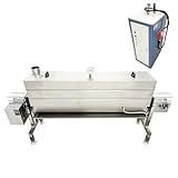 EQCOTWEA Professional Steam Shrink Label Sealing Machine 5.6FT/1.7m Tunnel, 24KW Generator, 3000-10000 Bottles/H for PVC/PP/POF/PET Films, Stainless Steel, for Beverage/Daily Necessities Bottles 220V