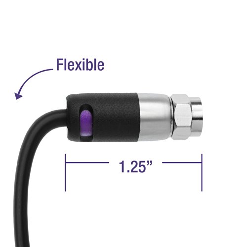 Mediabridge™ Coaxial Cable (1.5 Feet) With F-Male Connectors – Dual Shielded - Flex Series - Digital Audio/Video Cable - Black - (Part# Cj01-Mbf-N1) #TOP4