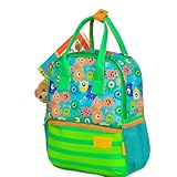 MOCHILA DE COSTAS INFANTIL BABY MASCULINA ESTAMPA MONSTRINHOS ESCOLAR CRECHE VIAGEM COR VERDE