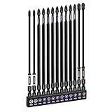 GEINXURN Pozidriv Lot de 13 Embouts de Vissage aux Chocs PZ1 PZ2 PZ3 150mm de Longueur, Jeu d'embouts Magnétique pour Visseuse Tournevis Tige Hexagonale 1/4' S2 en Acier Allié, Code Couleur