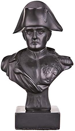 French Emperor Napoleon Bonaparte Stone Bust Statue Sculpture 13,5 cm black