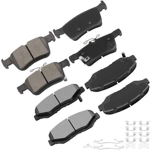 Image of cciyu D914 & D1878 Front & Rear Ceramic Disc Brake Pads Kit For Honda Civic 2016-2021