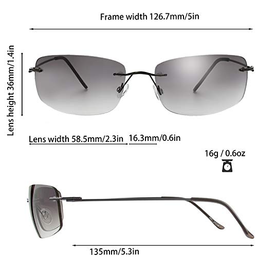 Image of The Fresh Minimalist Small Rectangular Sunglasses Clear Eyewear - Exquisite Packaging