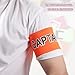 YELARXI Soccer Captain, Soccer Captain Armbands Elastic Adjustable Leader Armband Sport Protective Arm Badge Band for Adult Football Volleyball Team Training (6 Pack, Orange/Bright Green)