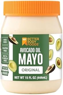 BetterBody Foods Avocado Oil Mayonnaise, Non-GMO Mayo Spread Made with Cage-Free Eggs, Paleo (15 Ounces)