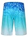 ELETOP Men's Swim Trunks Quick Dry Bathing Suit Swimming Board Shorts Mesh Lining Beach Swimwear Ripple Gradient Blue L