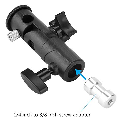 PEYOU Reflector Clamp Holder, Light Stand Bracket and Photography Studio Heavy Duty Metal Clamp with Cold Shoe Adapter for Clamping Reflector or Mounting Speedlite Flash and Umbrella