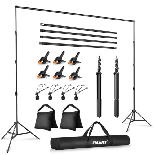 Image of EMART Photo Backdrop Stand, 9x10ft Back Drop Stand for Party, Photography