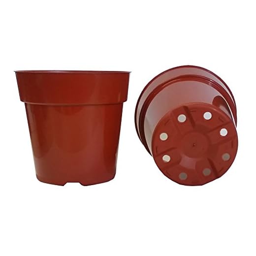 50 New 6 Inch Dillen Standard Plastic Nursery Pots ~ Pots are 6 Inch Round at The Top and 5.6 Inch Deep Color Terracotta