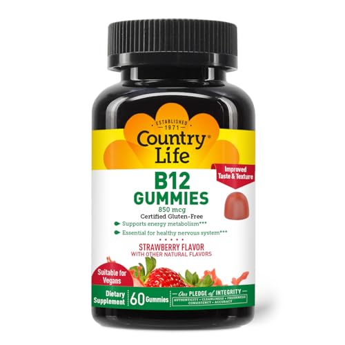 Country Life Gummies 850 Mcg 60 Chw B12, 60 Ct