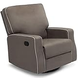 Delta Home Chambers Bay Recliner Glider Swivel Chair, Adult, Graphite w/Dove Grey Welt