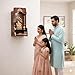 Gift Kya De Pooja Mandir for Home, Wooden Temple with Storage Shelf & LED Spotlight, DIY Wall Mounted Puja Mandirs, Home Temple Devghar, Puja Stand for God Idols, Office, Shop - (21 x 11 Inches)