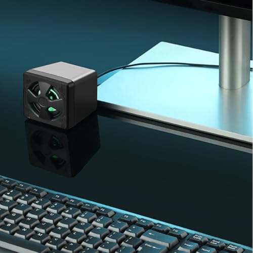Altavoces pequeños para computadora Healeved acústica HiFi de diseño minimalista 6