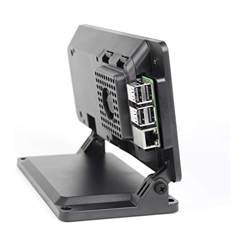SmartiPi Touch 2 - Case for The Official Raspberry Pi 7" Touchscreen Display - with Cooling Fan Cover