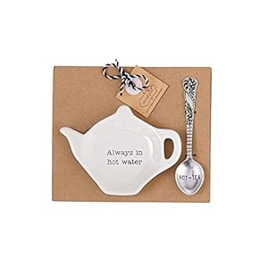 Mud Pie Circa Teekannen-Teebeutelablage Set 2-tlg
