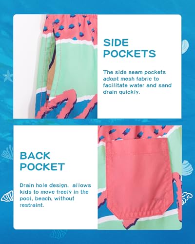 Image of SURF CUZ Boys Swim Trunks Toddler Swim Shorts UPF 50+ Bathing Suit for Boy Swimsuit Quick Dry Mesh Beach Boardshorts Swimwear