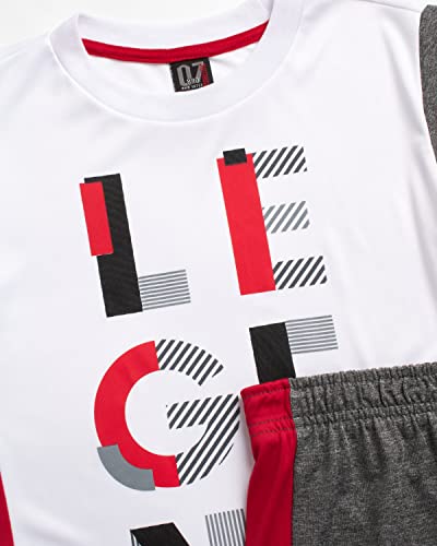 Mad Game Boys 4-Piece Performance Short Sleeve T-Shirt And Short Set, Size 8/10, The Legend #TOP2