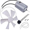 weideer 6 inch RV Vent Fan Blade with 12V RV Vent Motor D-Shaft Replacement RV Bathroom Vent Fan Motor with 2 Screws 2 Zip Ties and Switch K-037-X-FSZK