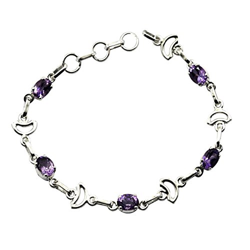 Bracelet Améthyste Véritable en Argent 925 Éclat Unique Féminin - 2