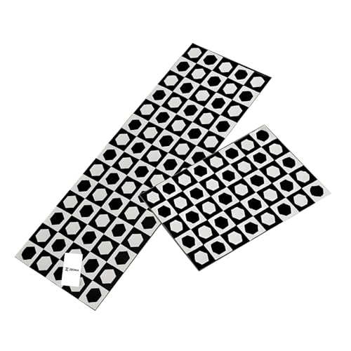 ZEONA Kitchen Bath Mat Pack of 2 Water Absorption Anti-Slip Backing Soft Comfort Surface Abrasion Resistant & Durable Easy to Clean Bathroom Sink or Shower Non-Slip Rug for Home Safety
