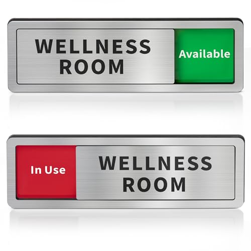 WeddingSteps Office Sign for Door Conference Room Sliding Door Signs In Use/Available DoNotDisturbSliderDoorSign,OfficeDoorSigns,Meeting inProgressBrushedSilverDoorSign,8.2x2.7, grey
