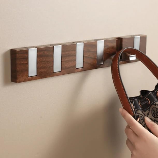 Abovsare Coat Rack Wall Mount - Wooden - Heavy Duty Hooks for Hat, Towel, Robes, Jacket, Clothes - Bathroom, Entryway Hanger-image-47