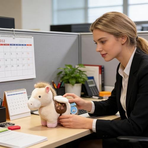 Peluche cheval doudou mignon 20cm cadeau anniversaire adulte et enfant pour fete