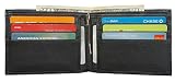 Bullz Genuine Leather Metal Money Spring Clip Horizontal Bifold Wallet Id Holder