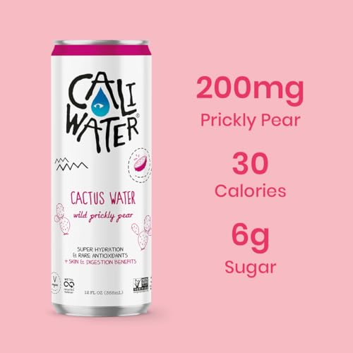image for Caliwater Organic Wild Prickly Pear Nopal Cactus Water with Rare Antio