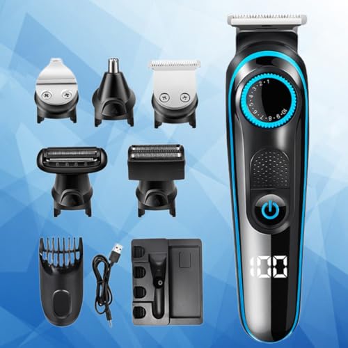 Cortapelos antirrayaduras con pantalla LCD y cabezal de acero ajustable 7
