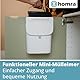 Homra Biomülleimer klein Küche | Kleiner Komposteimer Küche | Mülleimer mit Deckel | Bio Mülleimer | Abfalleimer Küche | Biomüll Behälter | Mülleimer zum Einhängen in Schranktür oder Wandmontage