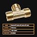 Tee Pipe Fitting T Pipe Connector Brass Tee Equal Tee 1/2