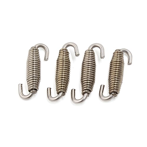 uxcell 4 Pcs 59mm Swivel Universal Muffler Exhaust Pipe Spring for Motorcycle