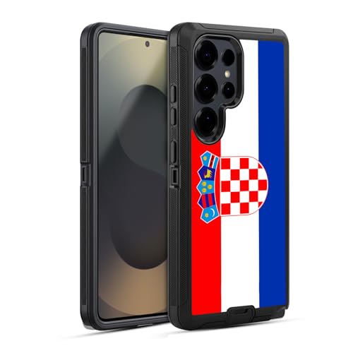 Coque Samsung S25 Ultra Croatie design maillot de foot bicolore