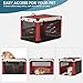 Petsfit Hundebox faltbar, Hundebox für zuhause Verstellbarer Stoffbezug mit Spiraleisenrohr, Hundetransportbox Auto Stoff für große mittlere kleine Hunde,Leicht zu Verstauen