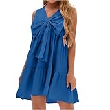 Blitzangebote Sommerkleider Damen Leicht Und Luftig Maxikleid Kleid Sommer Boho Blumenkleid Etuikleid Shirtkleid Strickkleid Damen Sommer Tunikakleid Multiway Kleid Kleider Lang (Blau,S)